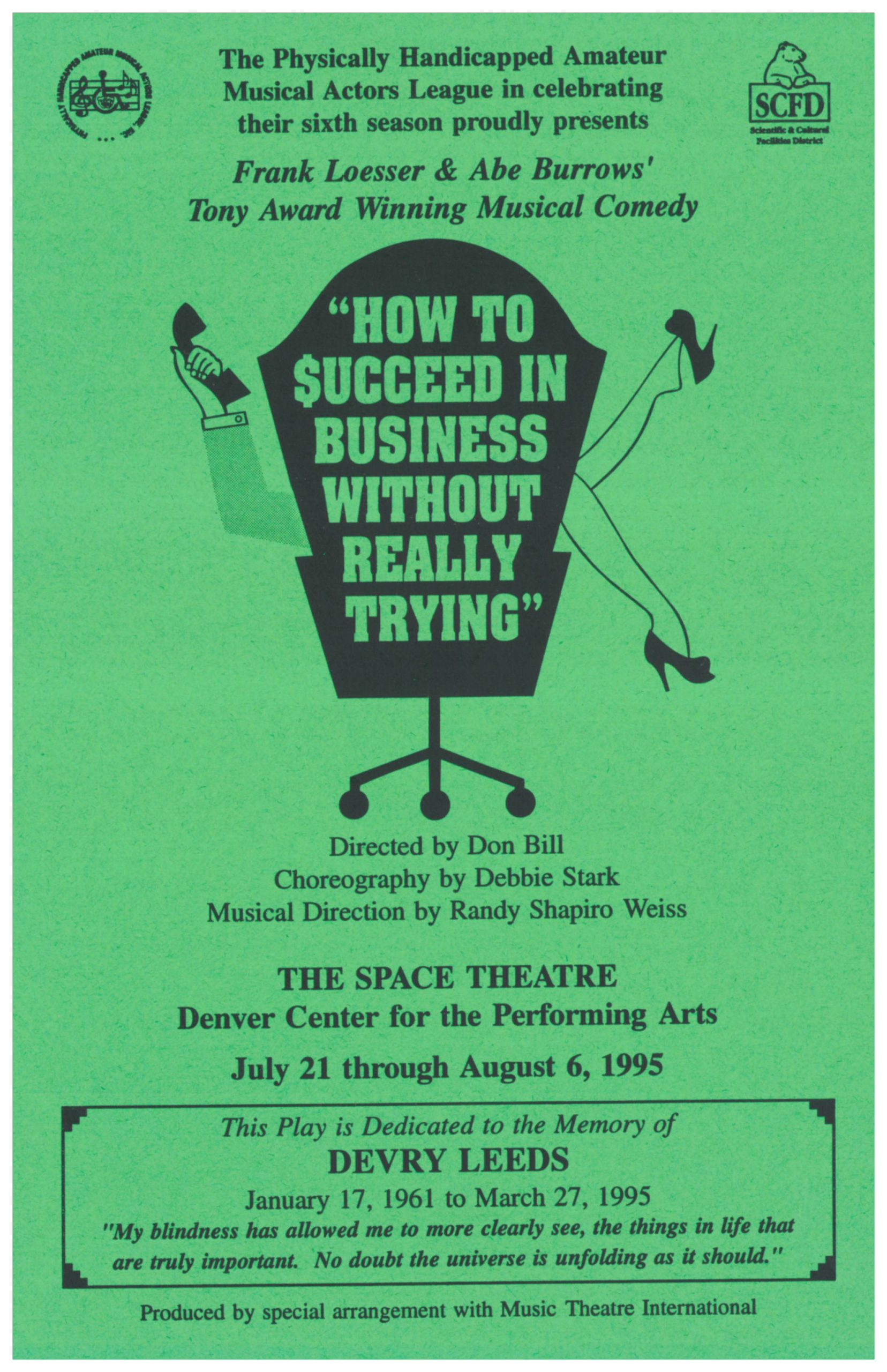 How to Succeed in Business Without Really Trying (1995) - Phamaly ...